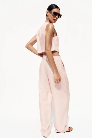 Широкие брюки с защипами- Заказать в России