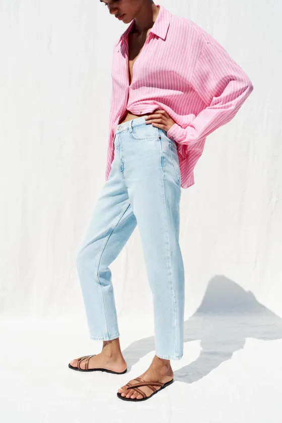 ДЖИНСЫ С ВЫСОКОЙ ПОСАДКОЙ Z1975 MOM FIT