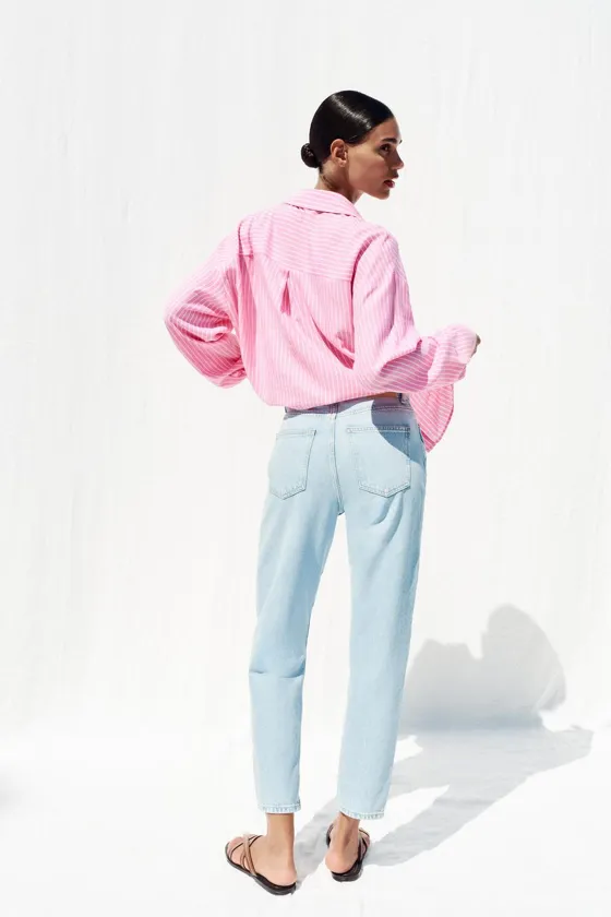 ДЖИНСЫ С ВЫСОКОЙ ПОСАДКОЙ Z1975 MOM FIT