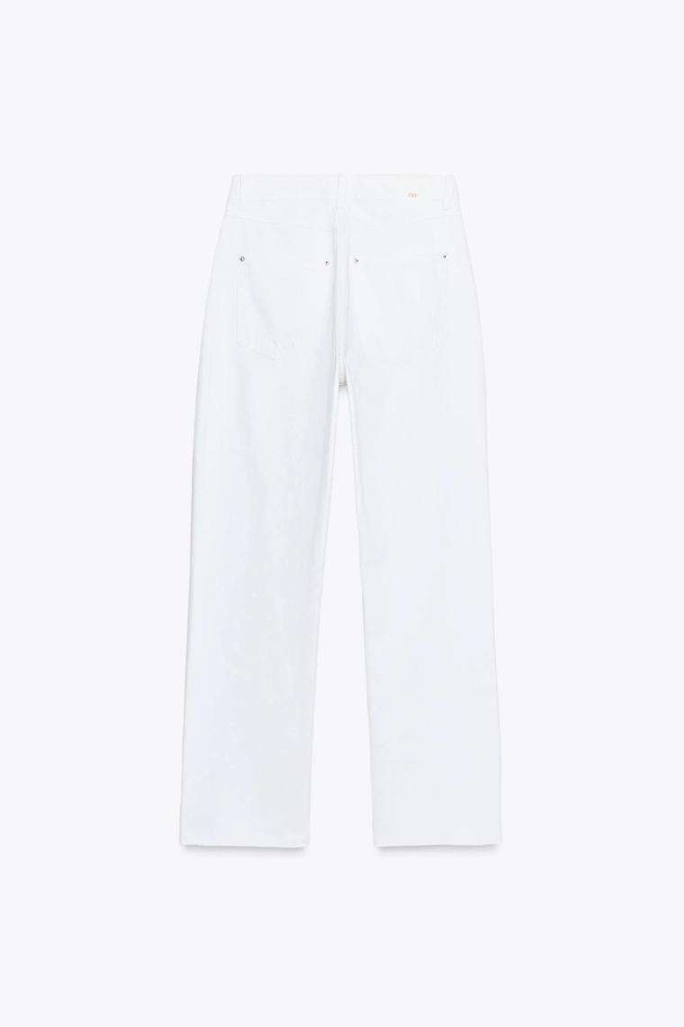 Zara Джинсы z.09 прямые на щиколотку с высокой талией и