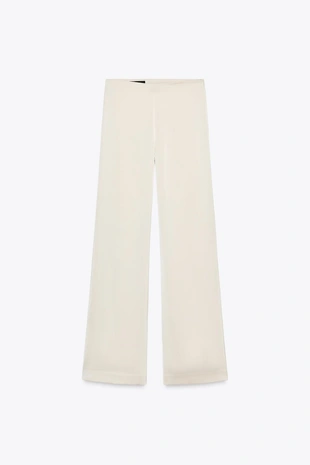 Атласные брюки с высокой посадкой- Заказать в России