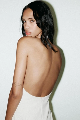 Комбинезон длинный с открытой спиной- Заказать в России