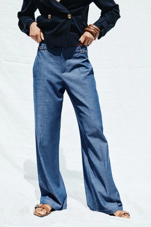 Широкие брюки со шлевками- Заказать в России