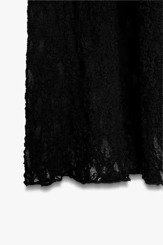 Zara Длинная кружевная юбка - Цвет черный - black | 5584/466