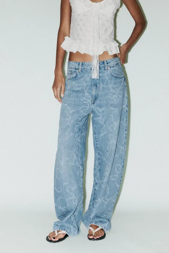 ДЖИНСЫ TRF Багги СО СРЕДНЕЙ ПОСАДКОЙ