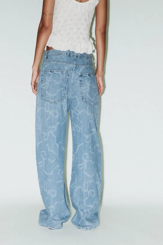 ДЖИНСЫ TRF Багги СО СРЕДНЕЙ ПОСАДКОЙ