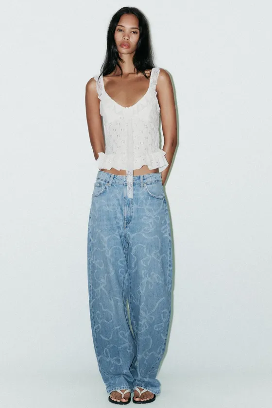 ДЖИНСЫ TRF Багги СО СРЕДНЕЙ ПОСАДКОЙ