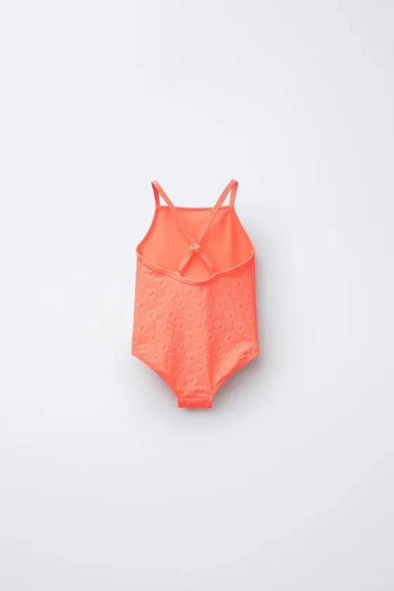 Купальник zara 2-6 лет с сердцем