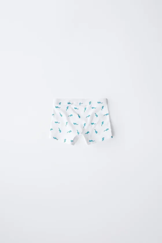 Трусы zara с принтом акул, пятерка, 3-6 лет