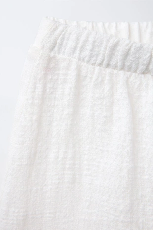 Oyster-white | 4805/558/251 - Zara Однотонные контрастные шорты