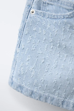 Джинсовые шорты с разрезами- Заказать в России