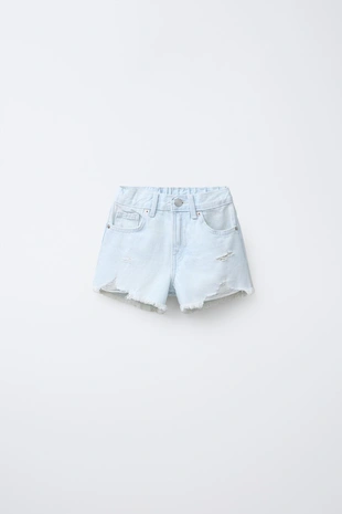 Купить Zara Джинсовые шорты с разрезами