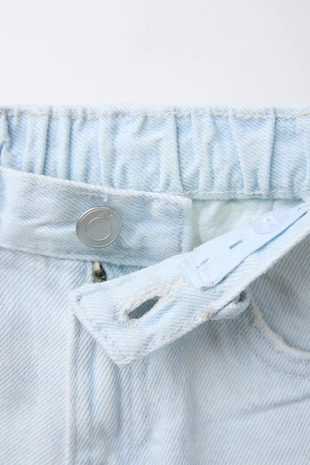 Джинсовые шорты с разрезами- Заказать в России