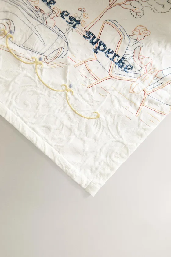 Хлопковый скатерть toile de jouy