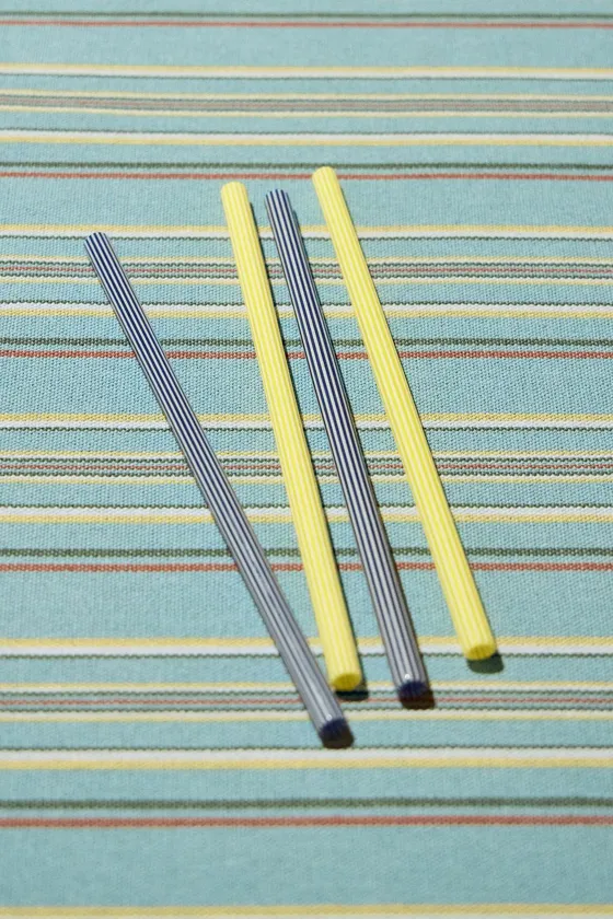 Набор полосатых стеклянных трубок borosilicate (набор из 4 штук)
