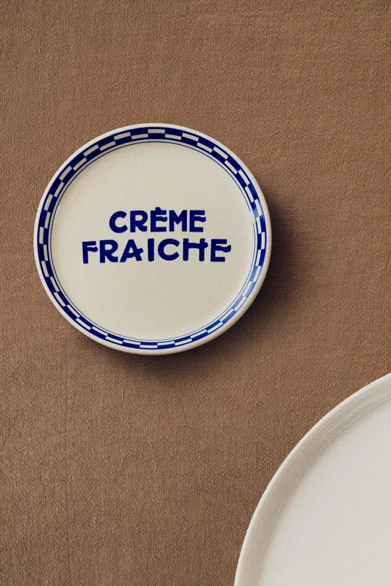 Керамическая боковая тарелка crème fraiche