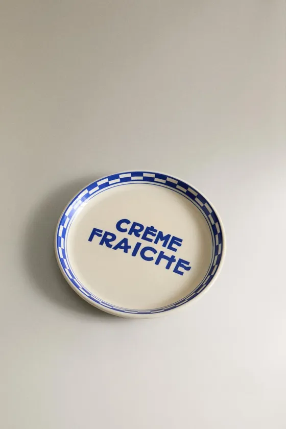 Керамическая боковая тарелка crème fraiche