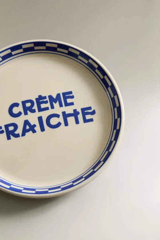 Керамическая боковая тарелка crème fraiche