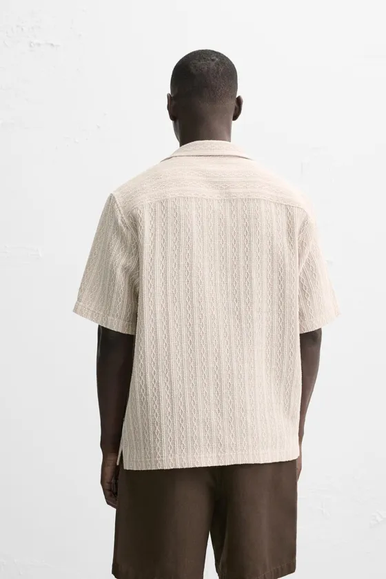 РУБАШКА JACQUARD С ГЕОМЕТРИЧЕСКИМ УЗОРОМ
