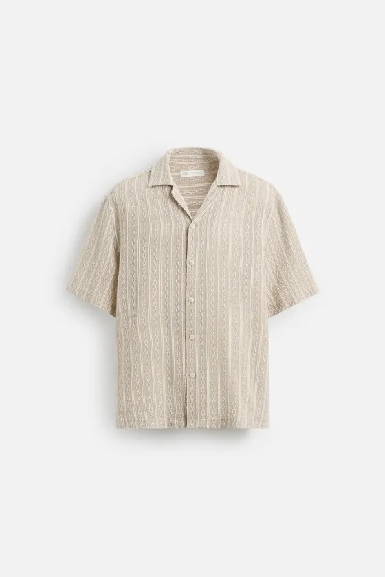 РУБАШКА JACQUARD С ГЕОМЕТРИЧЕСКИМ УЗОРОМ