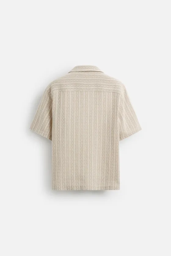 РУБАШКА JACQUARD С ГЕОМЕТРИЧЕСКИМ УЗОРОМ