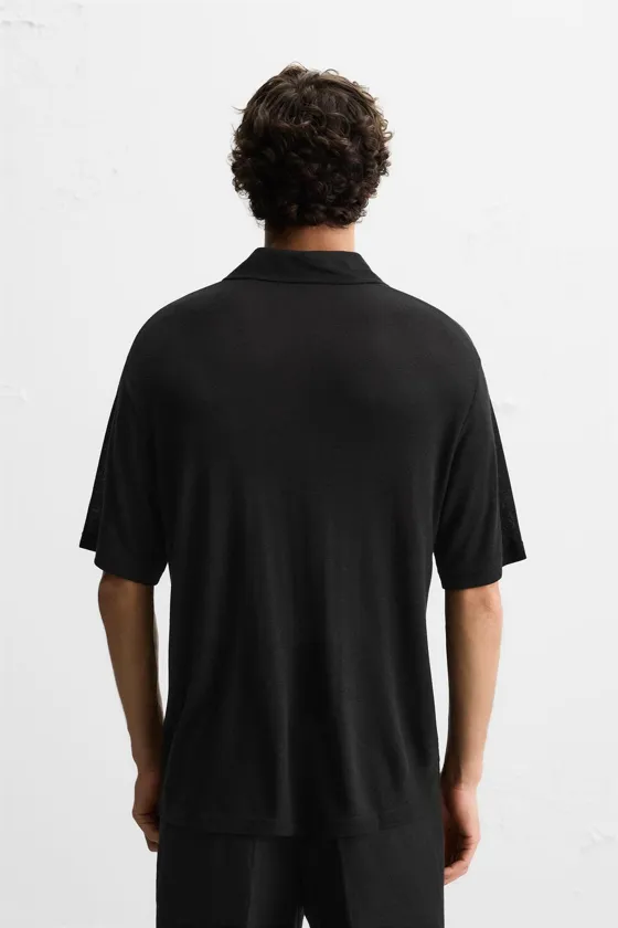 РУБАШКА ПОЛО ИЗО ЛЬНА И ВИСКОЗЫ