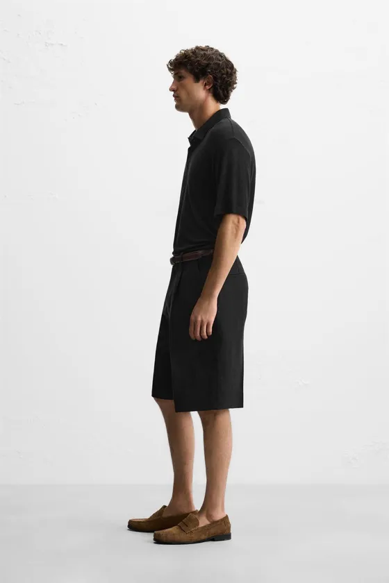 РУБАШКА ПОЛО ИЗО ЛЬНА И ВИСКОЗЫ