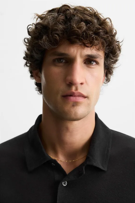 РУБАШКА ПОЛО ИЗО ЛЬНА И ВИСКОЗЫ