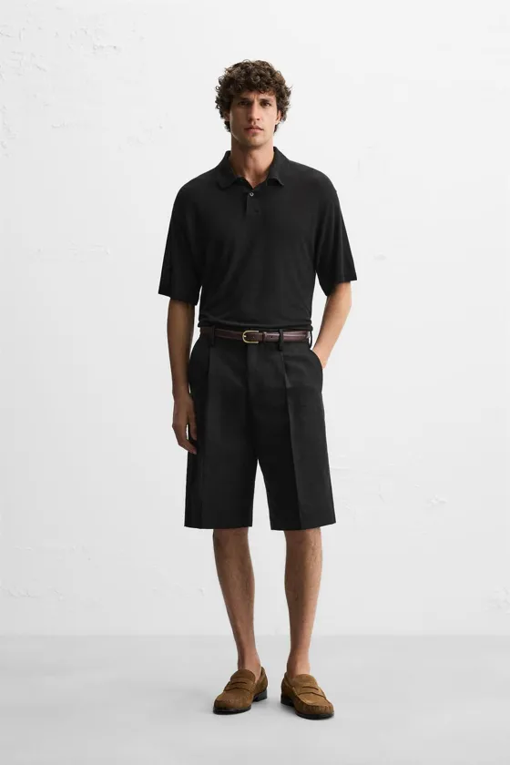 РУБАШКА ПОЛО ИЗО ЛЬНА И ВИСКОЗЫ