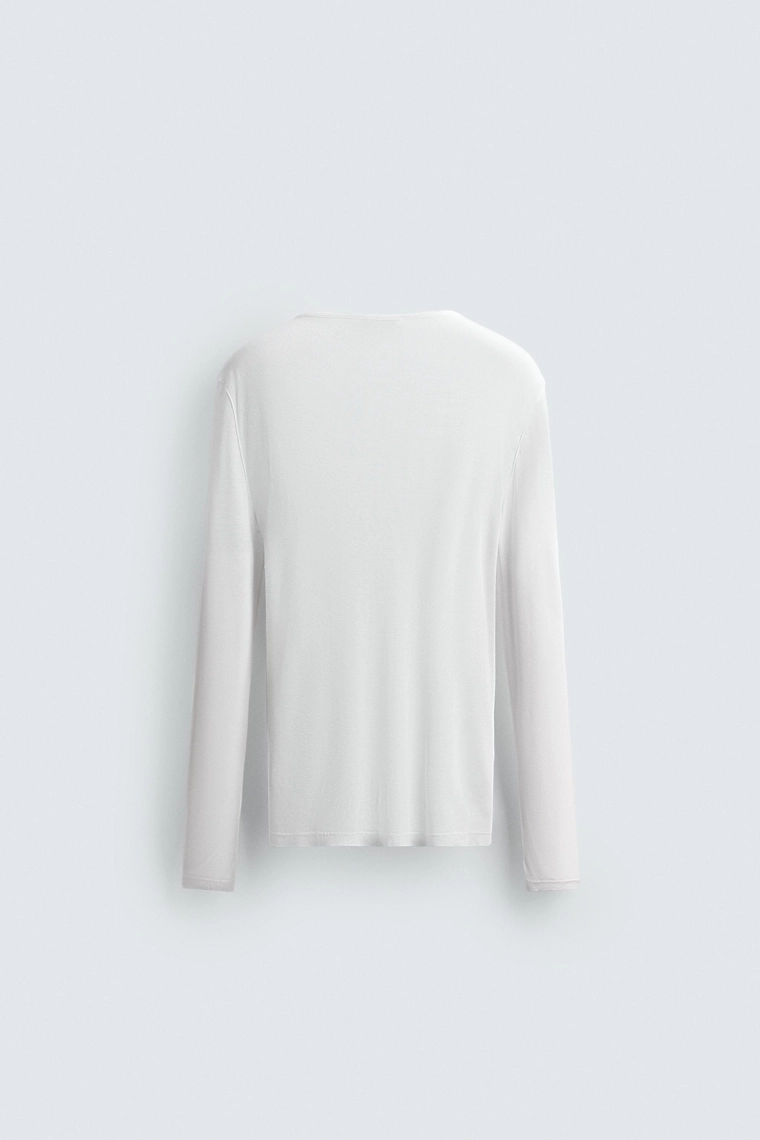 Фактурная футболка henley из вискозы