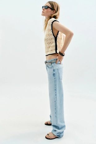 Жилет ажурной вязки- Заказать в России