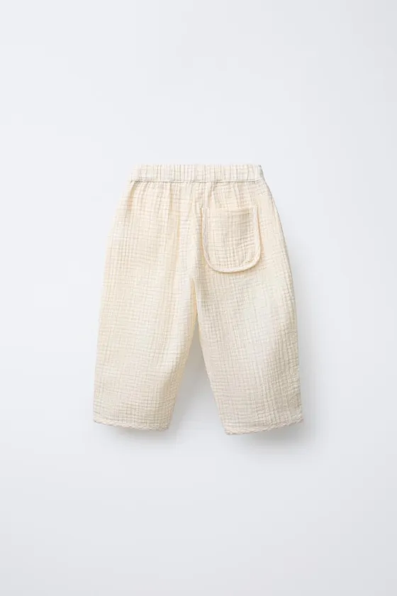 БРЮКИ BAGGY ИЗ РЕЛЬЕФНОЙ ТКАНИ В КЛЕТКУ