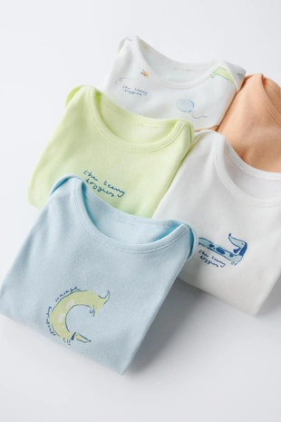 Набор из 5 боди с принтами щенков- Заказать в России