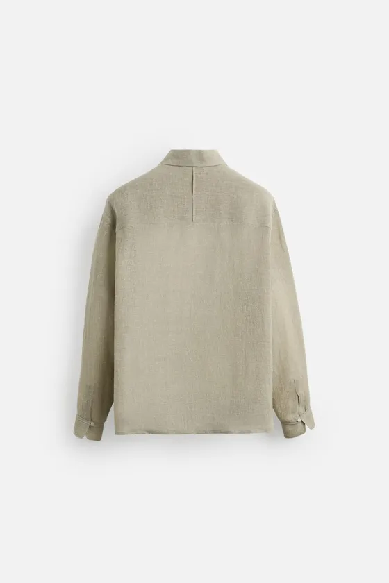 РУБАШКА RELAXED FIT ИЗ СМЕСОВОГО ЛЬНА