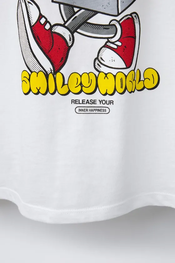 ФУТБОЛКА С ПРИНТОМ SMILEYWORLD ®