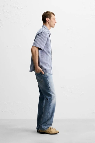 Жаккардовая рубашка в полоску- Заказать в России