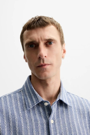 Жаккардовая рубашка в полоску- Заказать в России