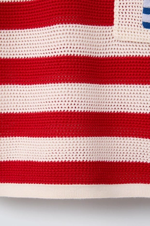 Трикотажная футболка в полоску с вышивкой «маяк»- Заказать в России