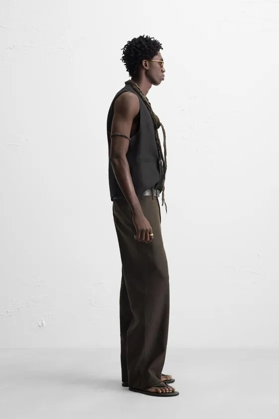 БРЮКИ RELAXED FIT С РАЗРЕЗАМИ