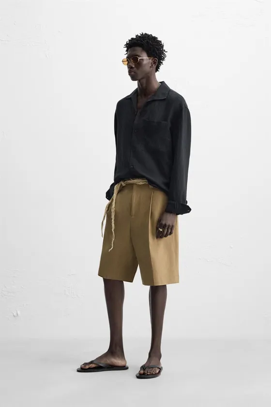 ШОРТЫ RELAXED FIT СО СКЛАДКАМИ