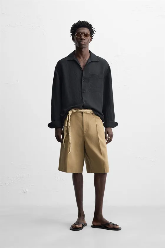 ШОРТЫ RELAXED FIT СО СКЛАДКАМИ