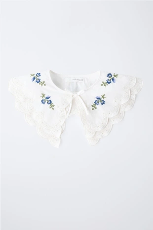 Воротник вышитый крестиком на пуговицах- Заказать в России