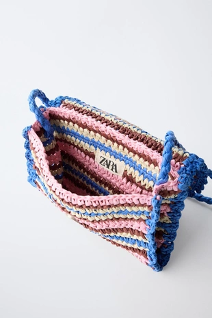 Сумка из рафии с плечевым ремнем- Заказать в России