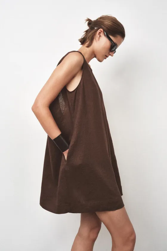 КОМБИНЕЗОН ИЗ 100% ЛЬНА — коллекция Zara «ZW»