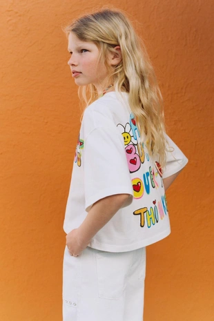 Флуоресцентная футболка с текстом