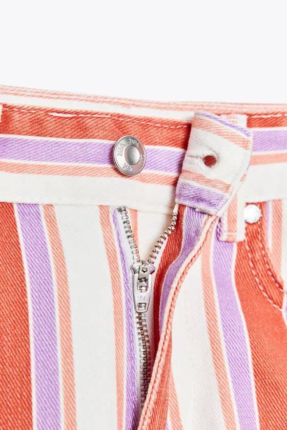 ШОРТЫ Z1975 MOM FIT В ПОЛОСКУ С ВЫСОКОЙ ПОСАДКОЙ