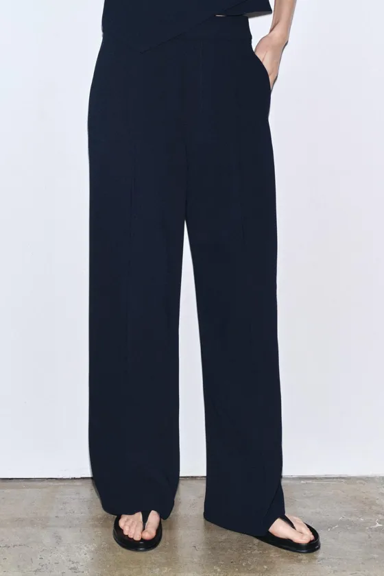 ШИРОКИЕ БРЮКИ С ЗАЩИПАМИ — ZW COLLECTION