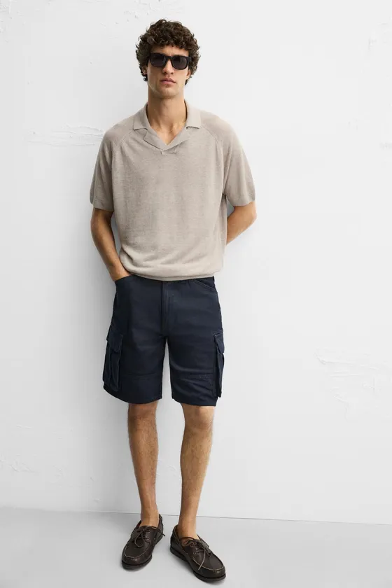 ШОРТЫ КАРГО ИЗ ХЛОПКА И ЛИОЦЕЛЛА