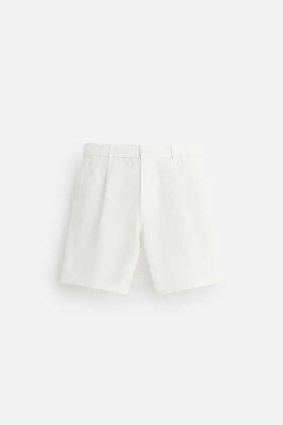 ШОРТЫ REGULAR FIT ИЗ РЕЛЬЕФНОЙ ТКАНИ