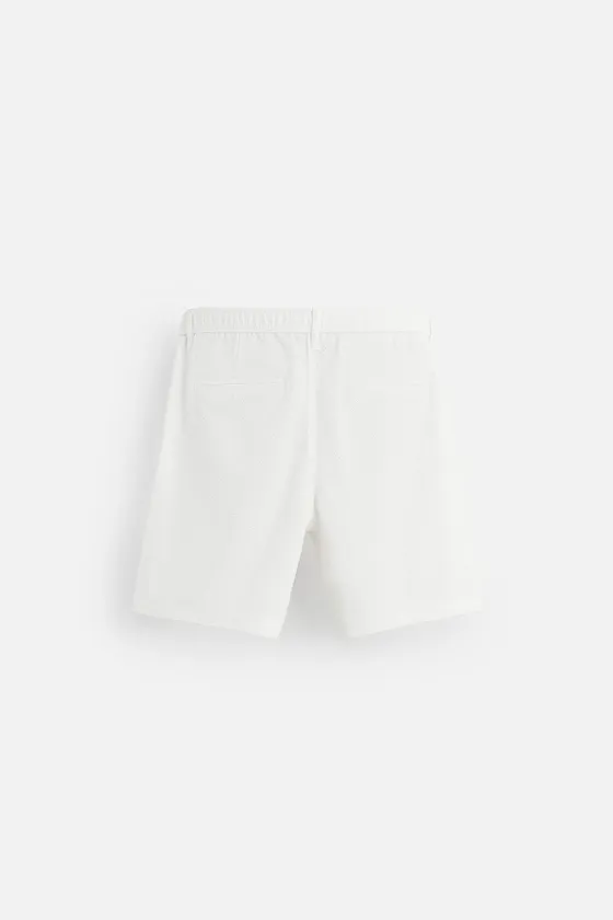 ШОРТЫ REGULAR FIT ИЗ РЕЛЬЕФНОЙ ТКАНИ